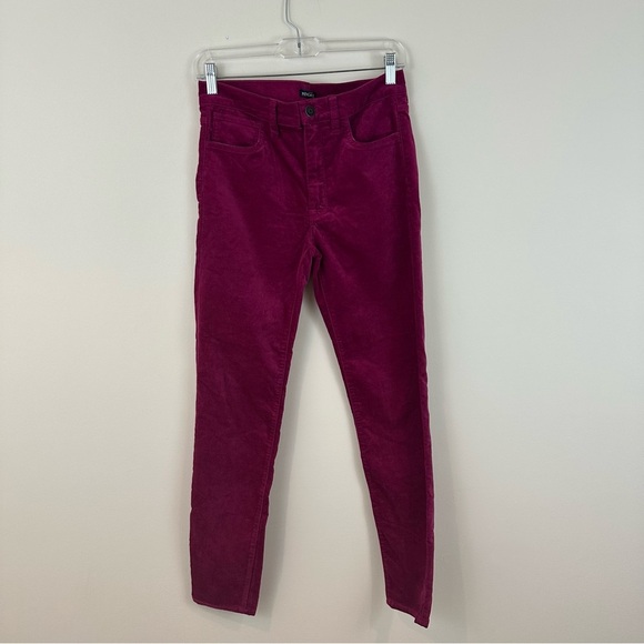 J. Crew Mercantile Magenta Pink Velvet Slim Leg Pants Size 27 - Picture 2 of 6